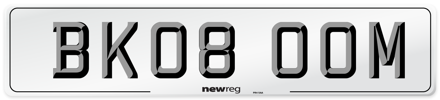 BK08 OOM Number Plate from New Reg